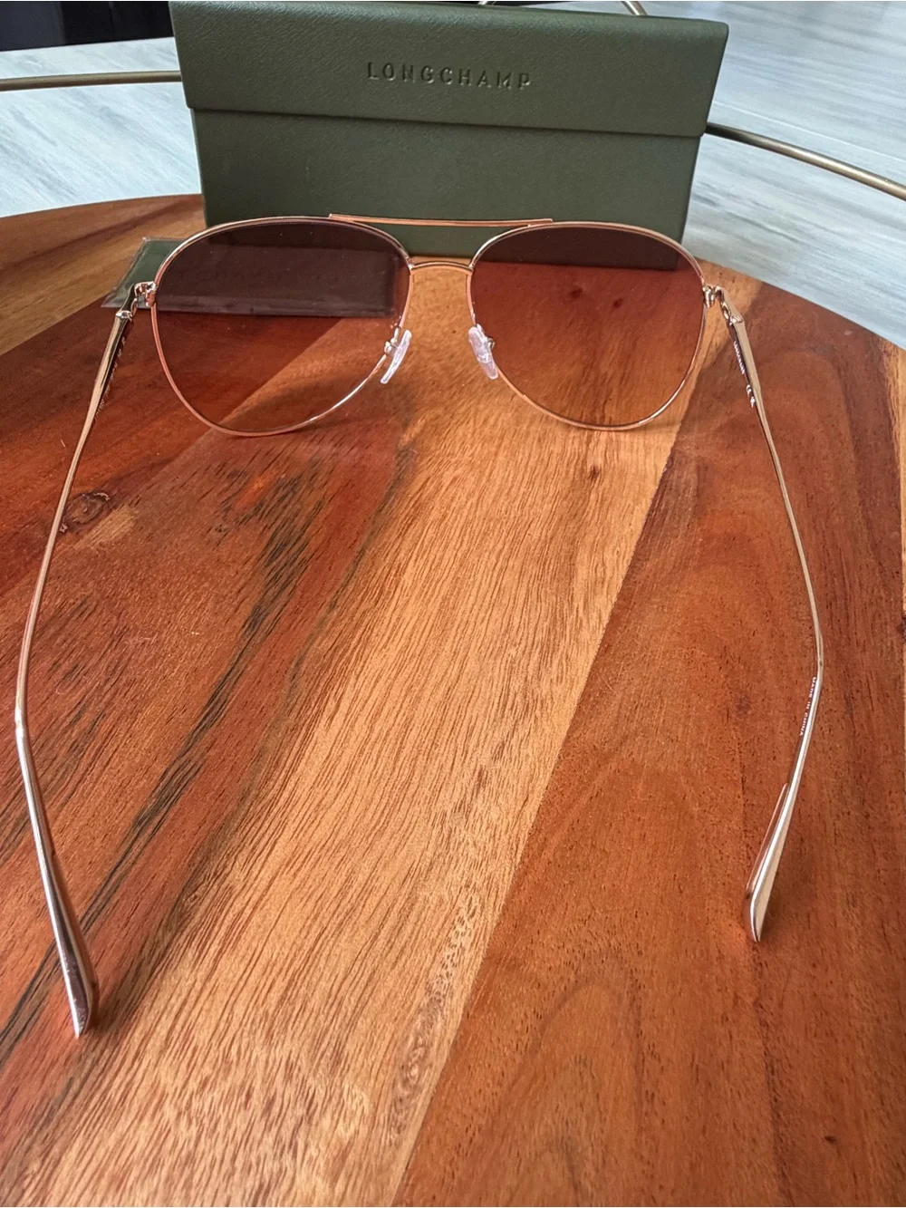 Longchamp Classic 59mm Gradient Aviator Sunglasses Brand new! Rose Gold
